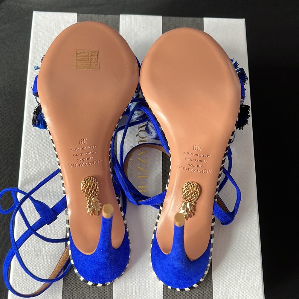 Aquazzura 105mm Tropicana Sandals Size 9 - Picture 7 of 8